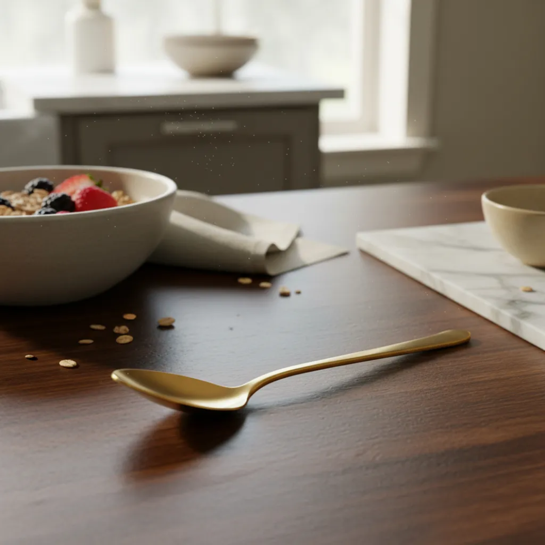 Colher Arroz Inox Ibiza Gold