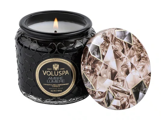 Vela Pote Vidro Voluspa 35 Horas Ambre Lumiere